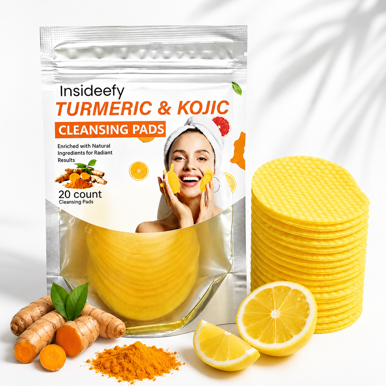 Insideefy® Turmeric Kojic Acid Cleansing Pads