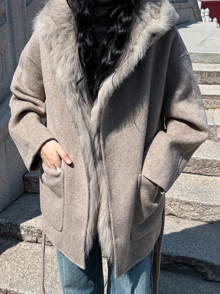Coat Loose  Solid Color Overcoat Winter New
