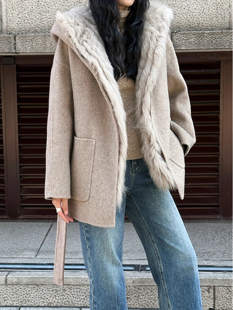 Coat Loose  Solid Color Overcoat Winter New