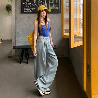 Loose Straight Breathable Wide-Leg Pants