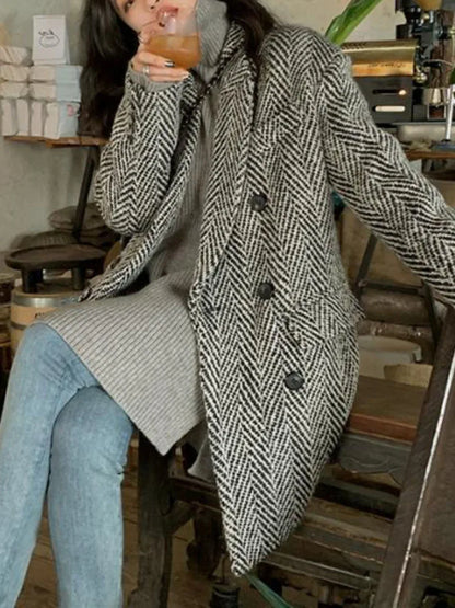 Coat Women's  Medium Long Suit Coats