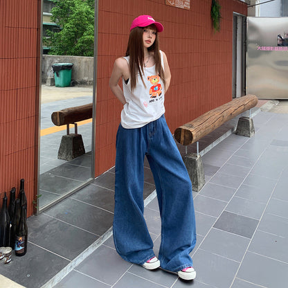 Loose Straight Breathable Wide-Leg Pants