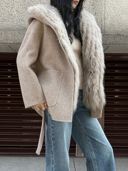 Coat Loose  Solid Color Overcoat Winter New