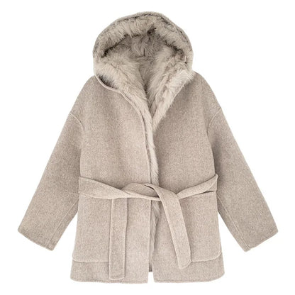 Coat Loose  Solid Color Overcoat Winter New