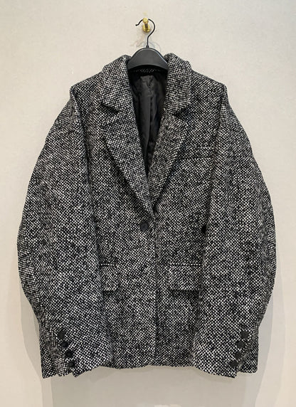 autumn and winter casual lapel coat