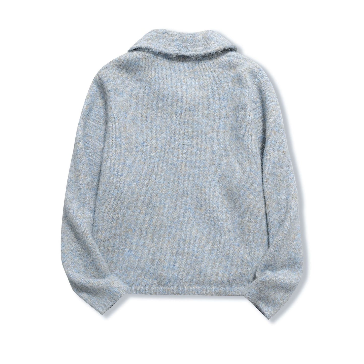 Collar tied long sleeved jacket sweater