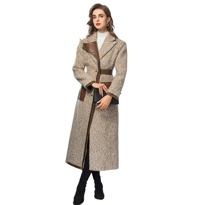 Long women's trench coat jacket