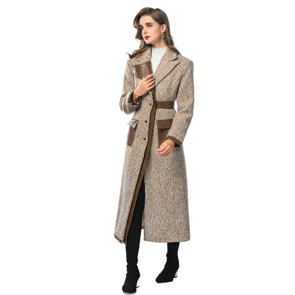 Long women's trench coat jacket