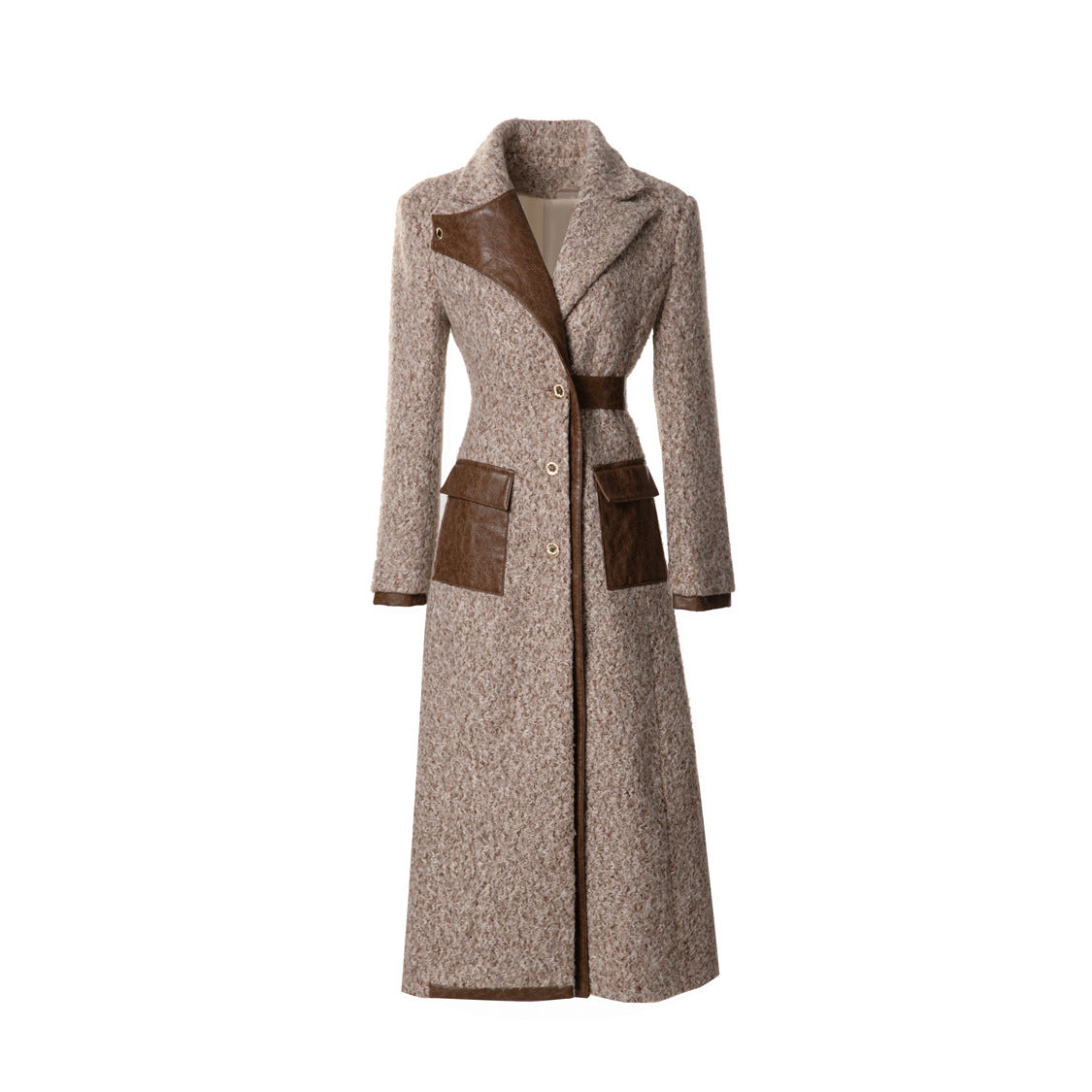 Long women's trench coat jacket