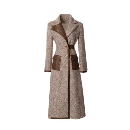Long women's trench coat jacket