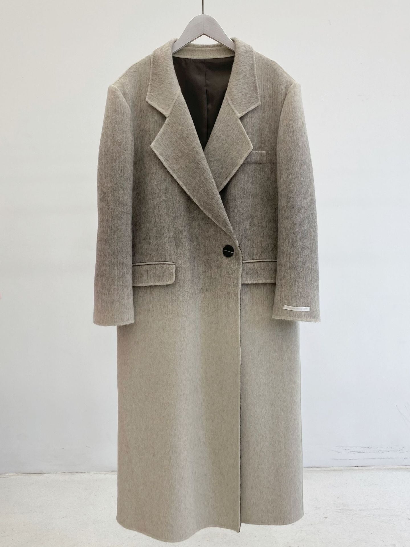 Handmade Loose One-Button Woolen Jackets