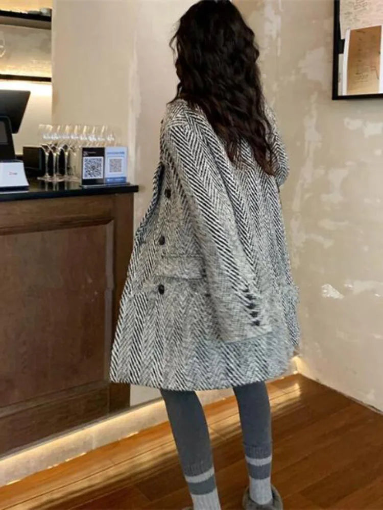 Coat Women's  Medium Long Suit Coats