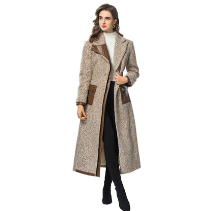 Long women's trench coat jacket